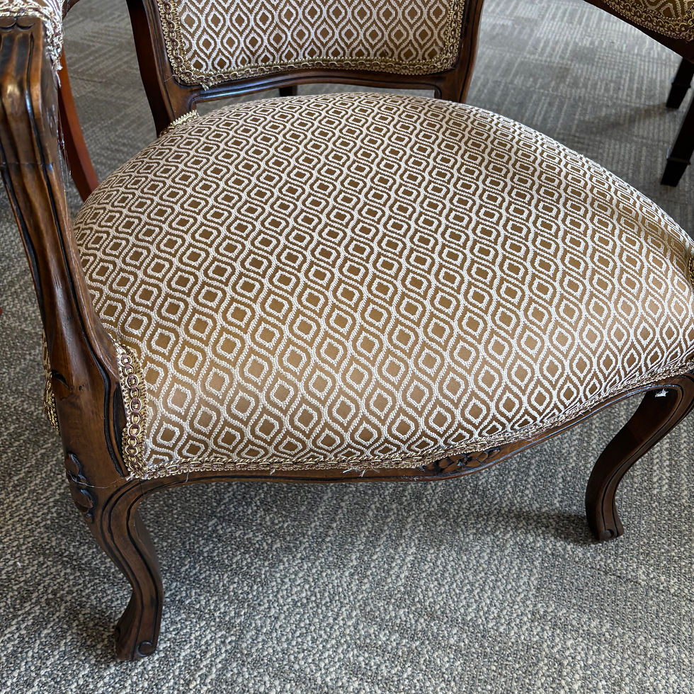 Thumbnail: Fabulous mahogany patterned occasional chair
