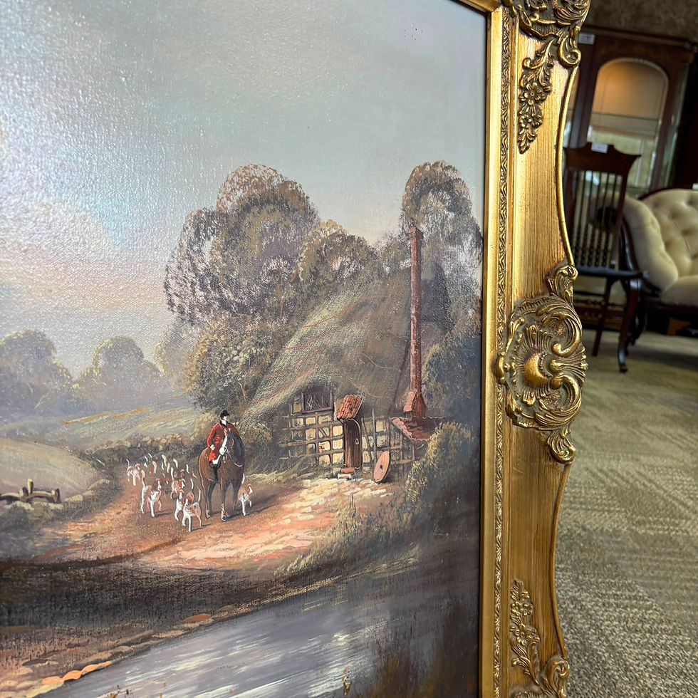 Thumbnail: Early to mid 20th century John Horsewell, oil on canvas, 'The Cock and Duck pub"