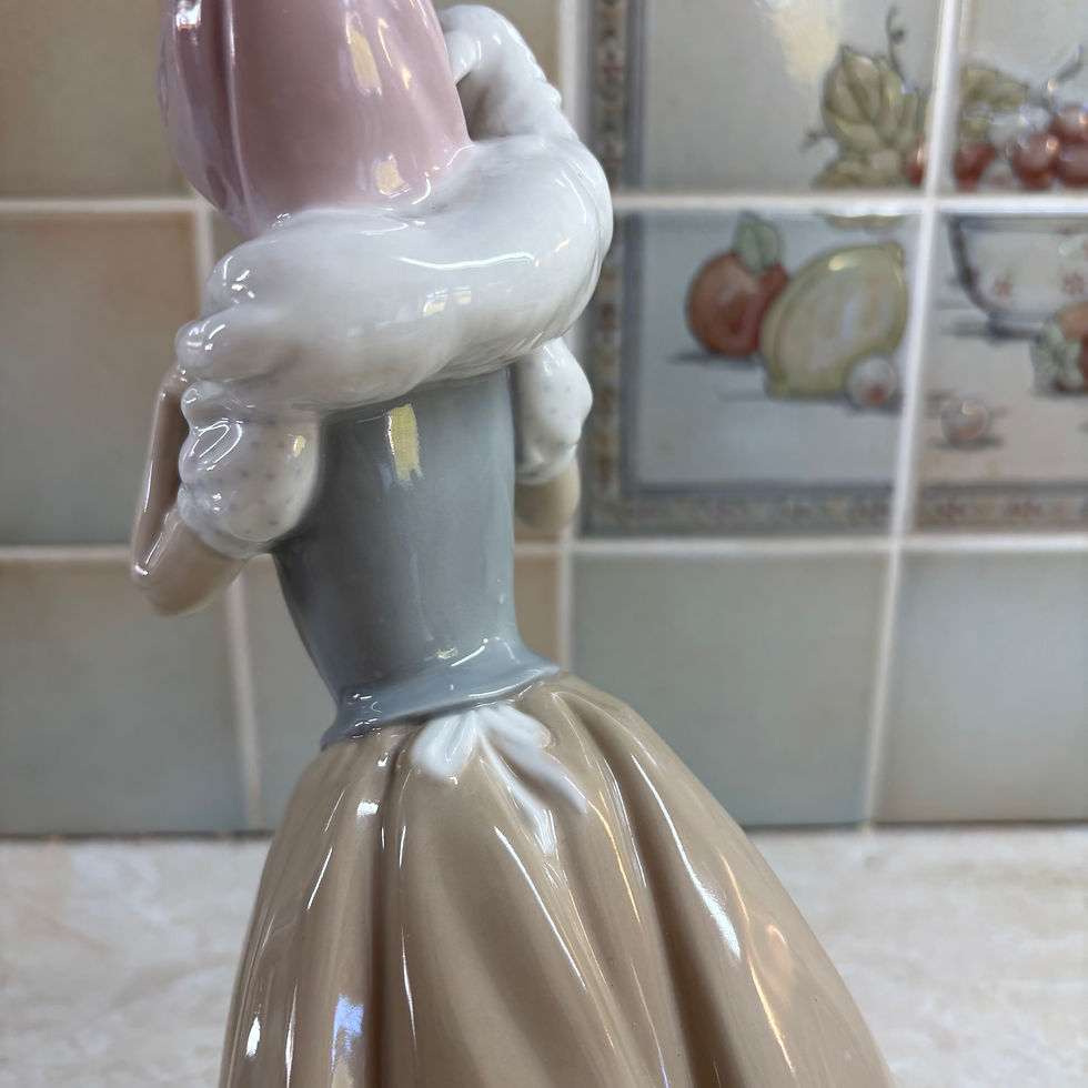 Thumbnail: Nao by Lladro "Shepherdess with lamb" porcelain figurine