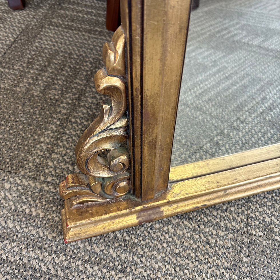 Thumbnail: Beautiful arch top ornate topping gilt wall mirror
