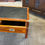 Thumbnail: Fabulous green leather top campaign coffee table