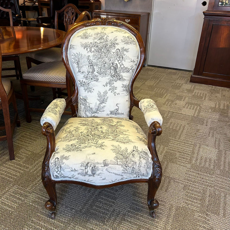 Fabulous Victorian mahogany high back occasional chair