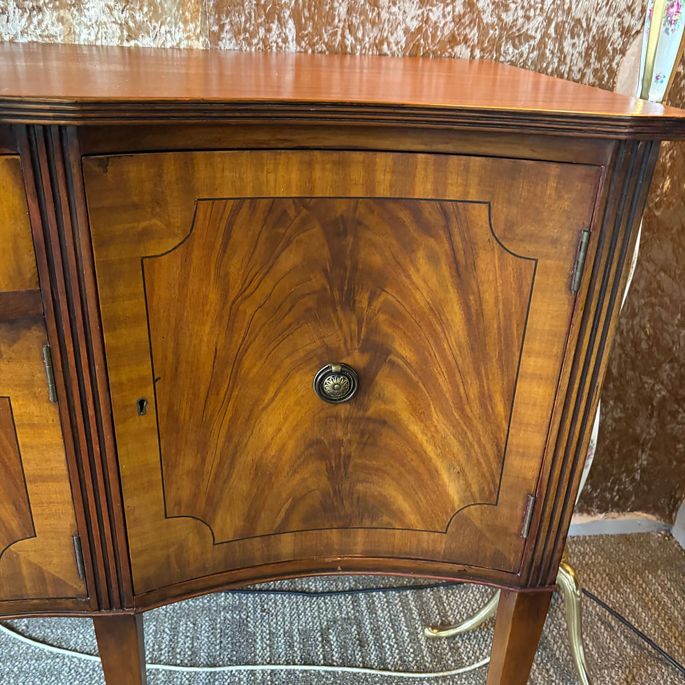 Thumbnail: Beautiful mahogany flamed bow fronted sideboard