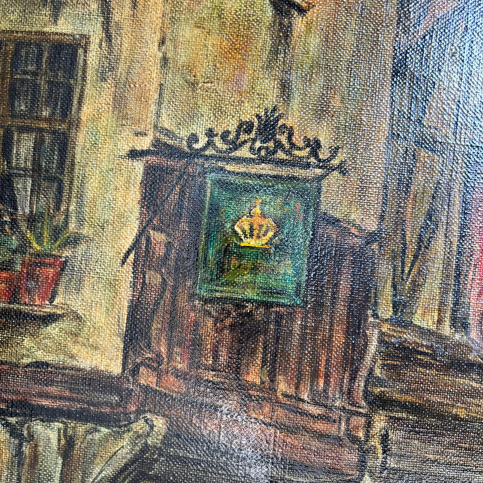 Thumbnail: European village scene, drinking & farm animals