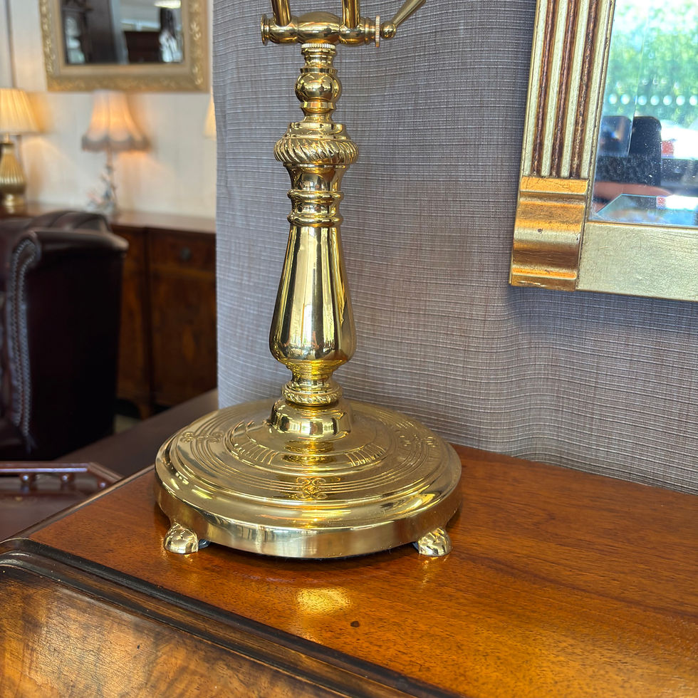 Thumbnail: Vintage banker's desk lamp is a polished brass