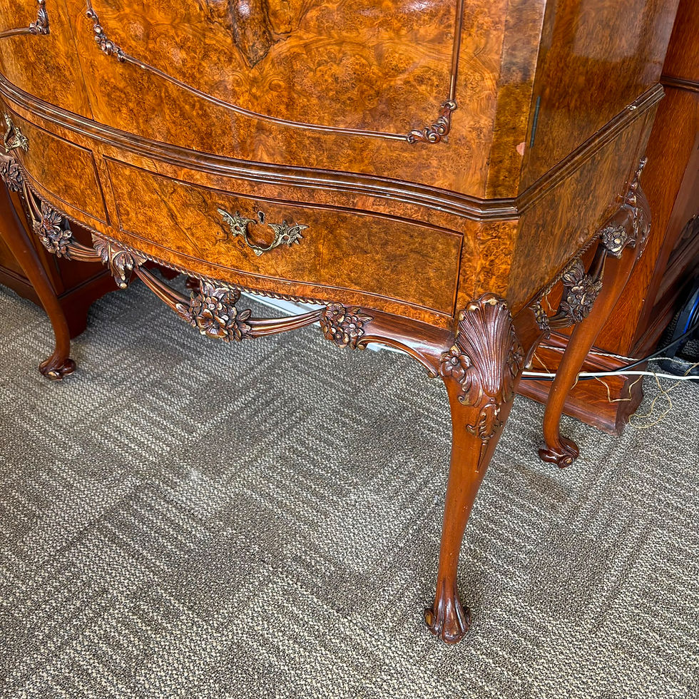 Thumbnail: Queen Anne Revival burr walnut cocktail cabinet