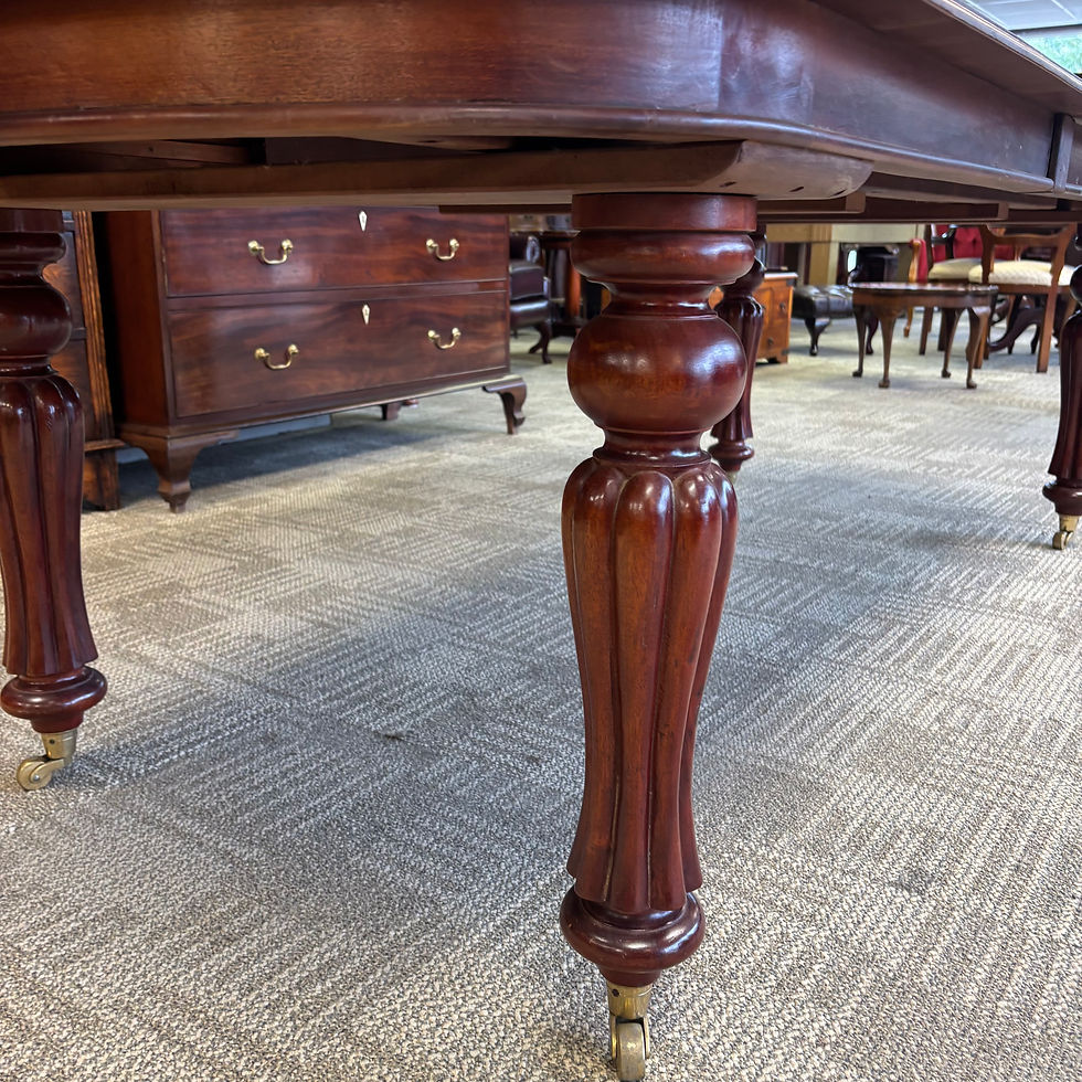 Thumbnail: Beautiful mahogany d-end extendable dining table