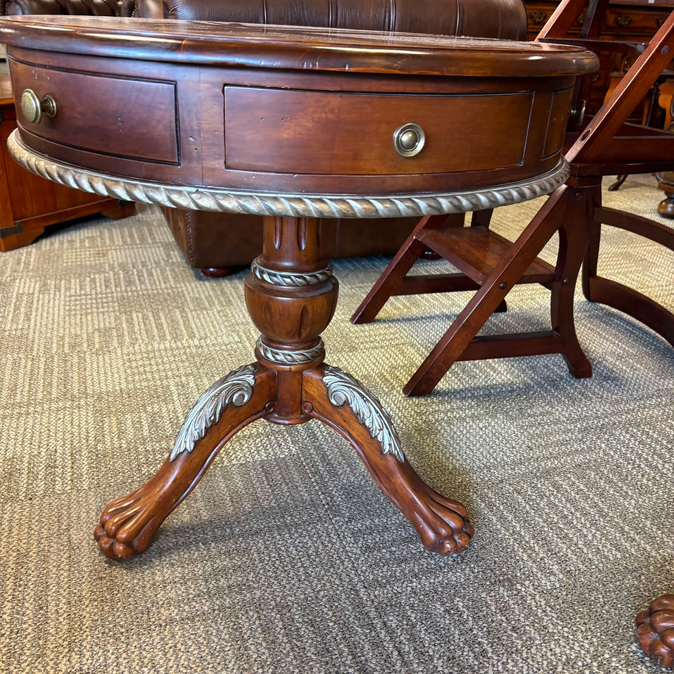 Thumbnail: Elegant pair of mahogany drum tables