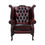 Thumbnail: Queen Anne high back Chesterfield arm chair - OXBLOOD