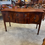 Thumbnail: Gorgeous mahogany flamed oval shaped serpentine sideboard