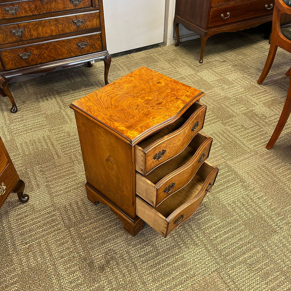 Thumbnail: Beautiful walnut chest of three drawers