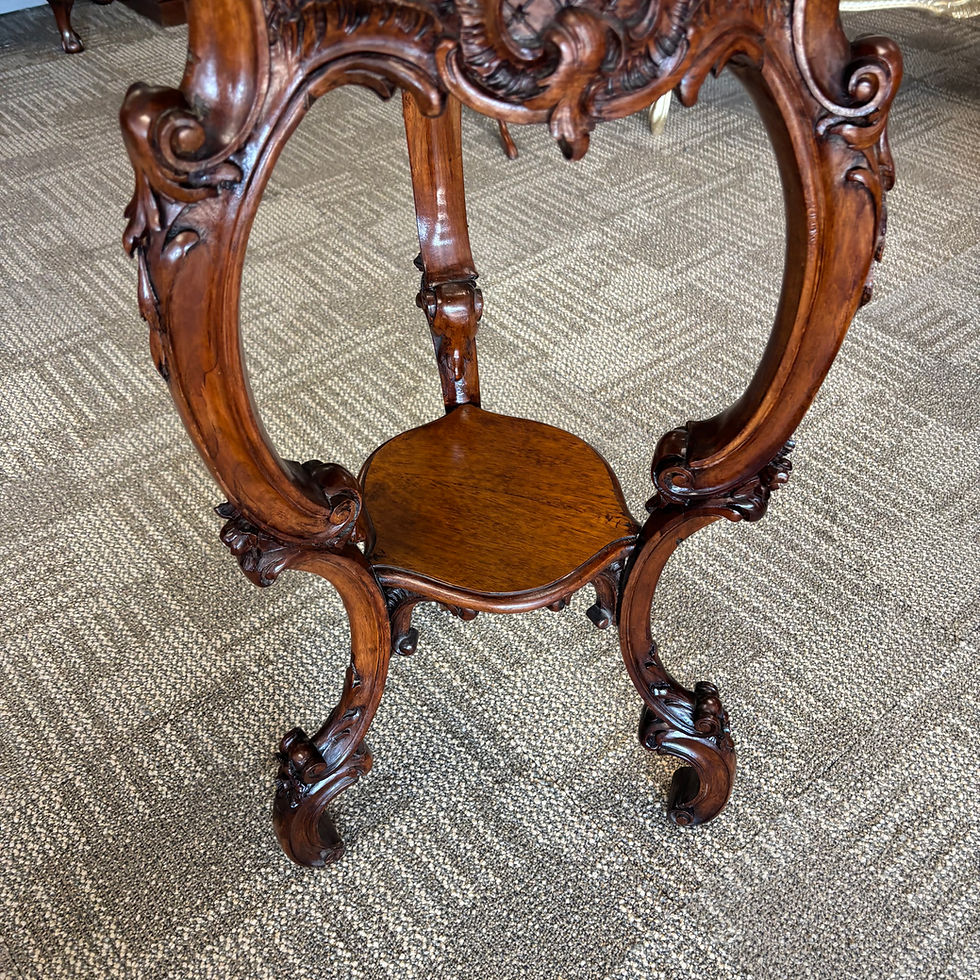 Thumbnail: 19th century mahogany Rocco revival two tier occasional tripod table
