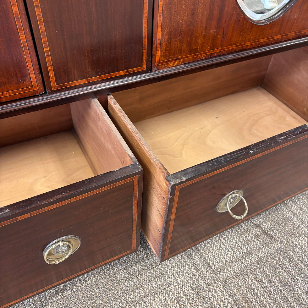Thumbnail: Edwardian mahogany triple wardrobe