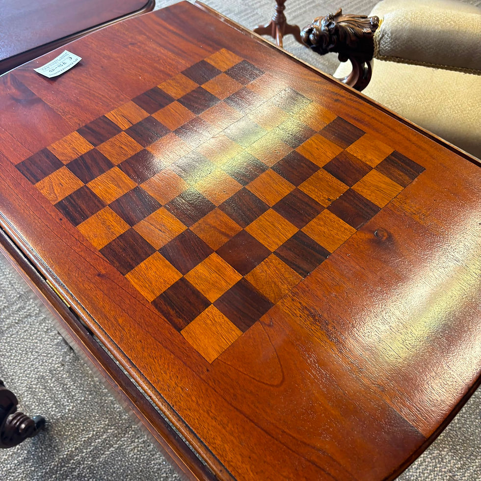 Thumbnail: William IV mahogany chest top drop leaf table