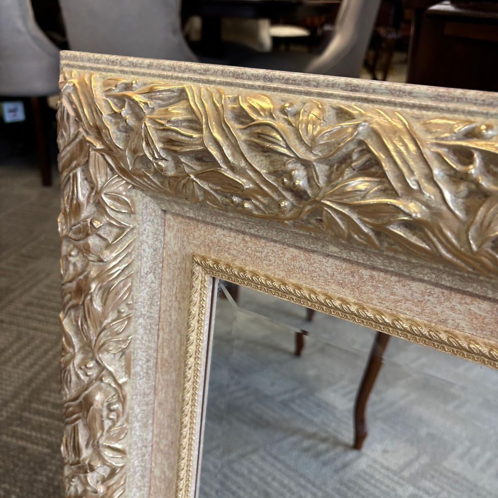Thumbnail: Beautiful ornate gold bevelled wall mirror