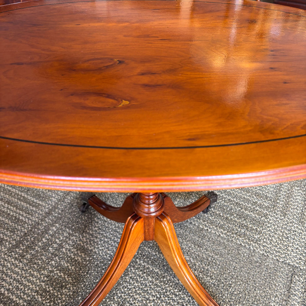 Thumbnail: Fabulous yew oval occasional side table.