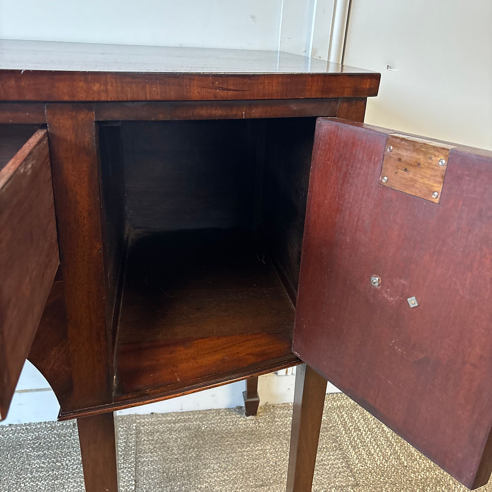 Thumbnail: Antique Edwardian bow fronted sideboard.