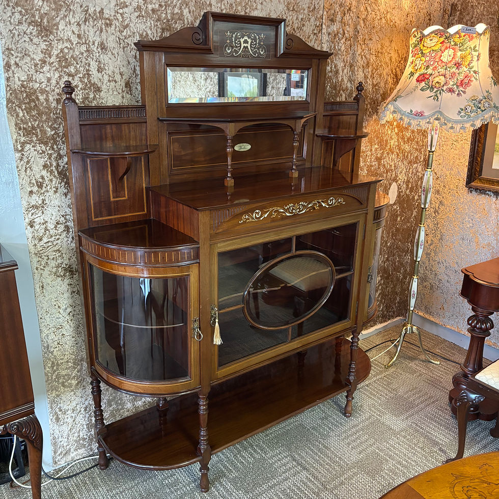 Thumbnail: Antique 19th century Victorian quality rosewood inlaid side cabinet