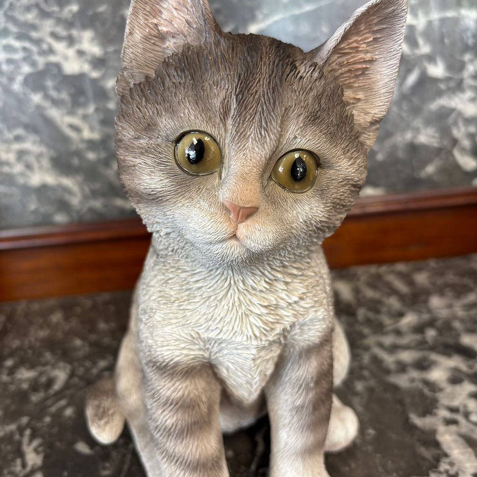 Thumbnail: Devon rex cat garden ornament