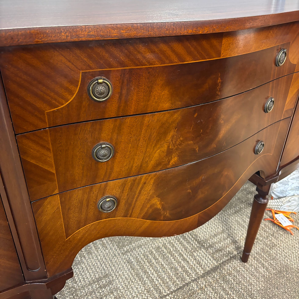 Thumbnail: Beautiful mahogany bow fronted sideboard