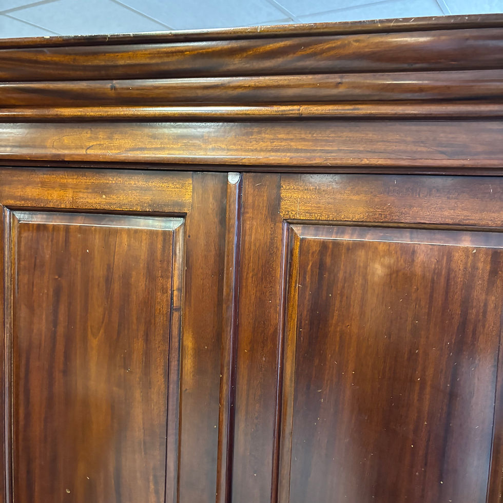 Thumbnail: Solid mahogany 2 door wardrobe