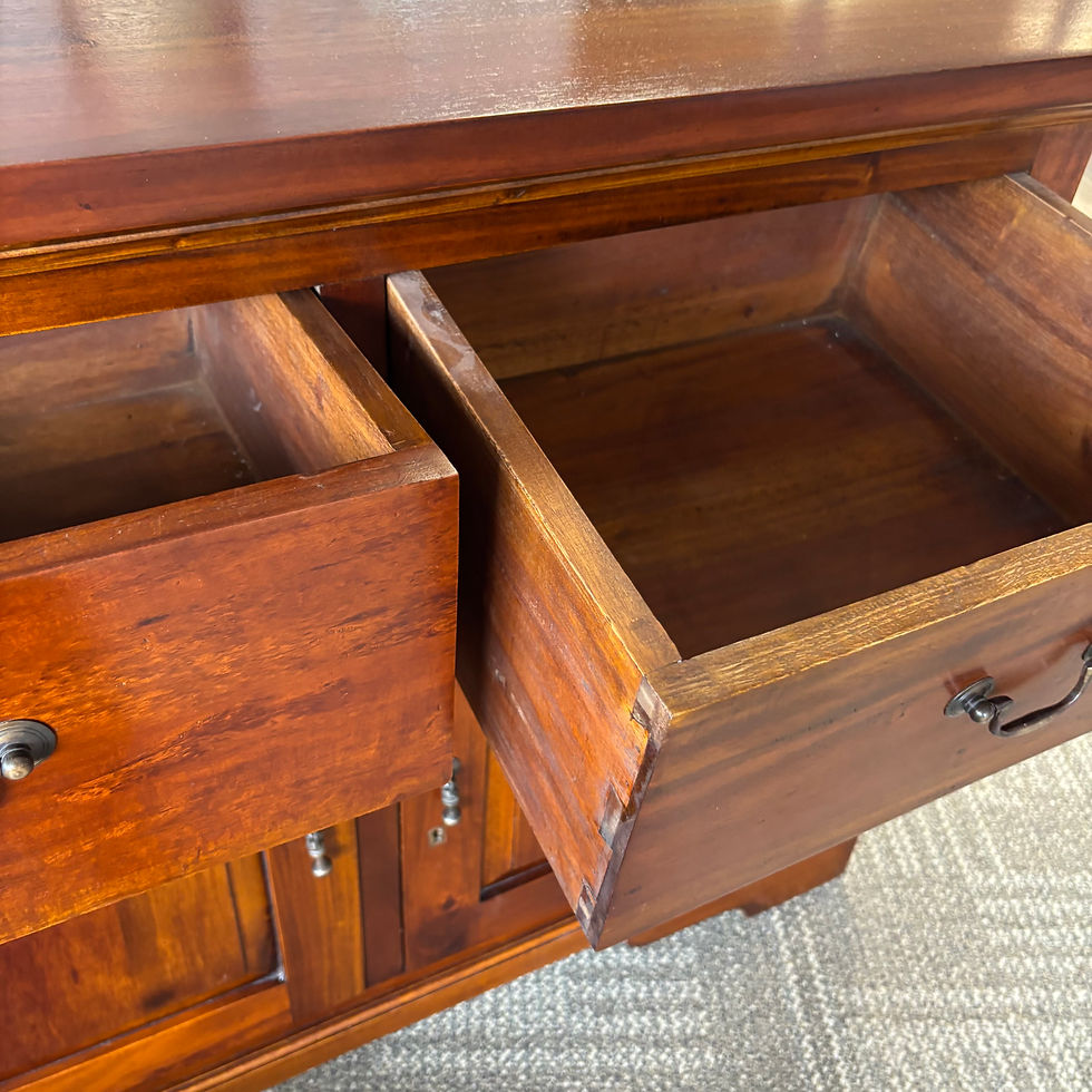 Thumbnail: Teak double door cabinet, with key