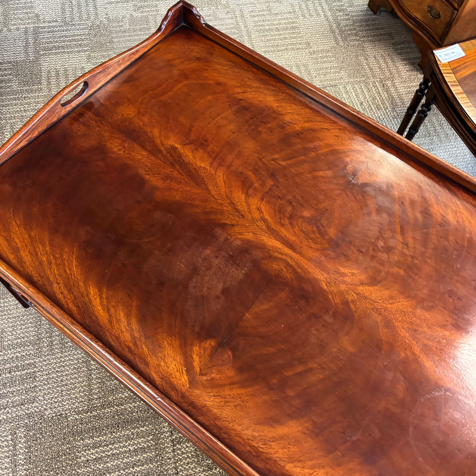 Thumbnail: Mahogany flamed tier coffee table
