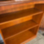 Thumbnail: Mahogany open bookcase with two shelves