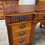 Thumbnail: A late 19th Century walnut pedestal desk, fluted column support & turned support