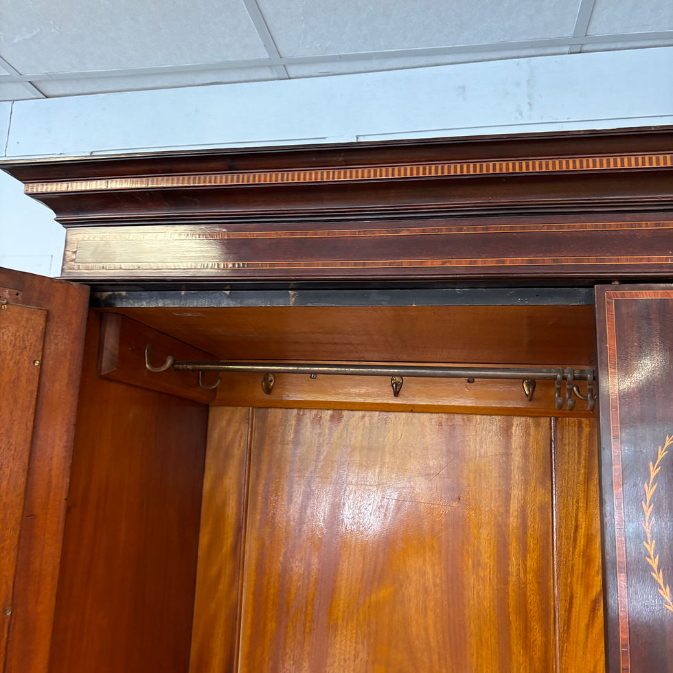 Thumbnail: Edwardian mahogany triple wardrobe