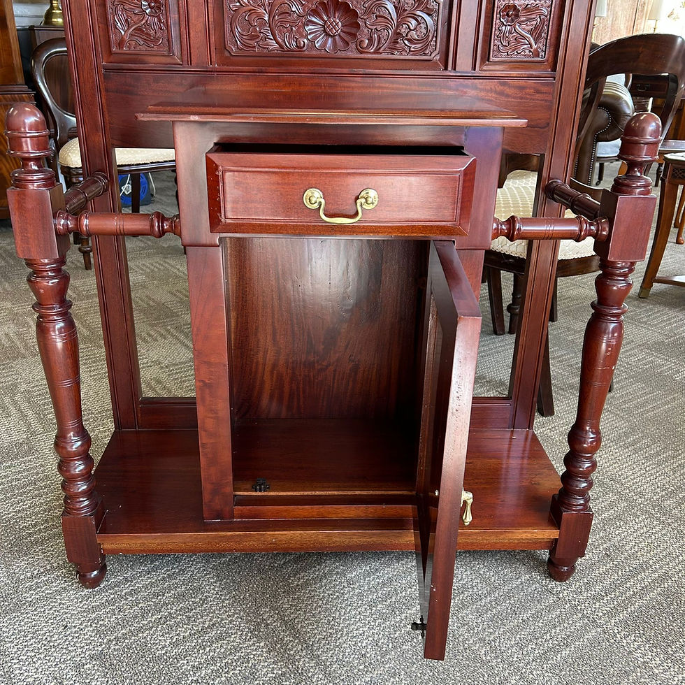 Thumbnail: Victorian mahogany hall stand, likely dating from c. 1880–1900