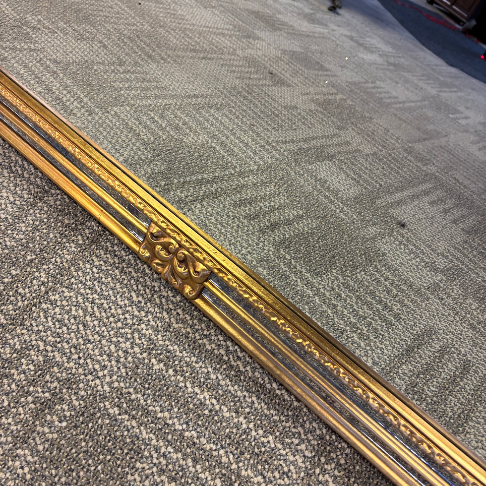 Thumbnail: Beautiful distressed gilt mantel mirror