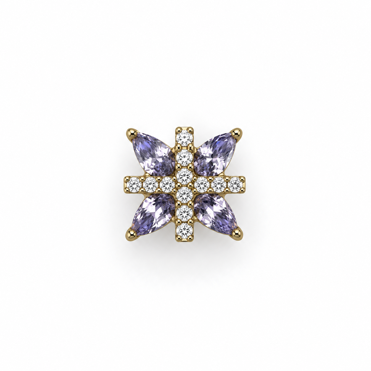 Full Crystal Eight-Point Star Stud