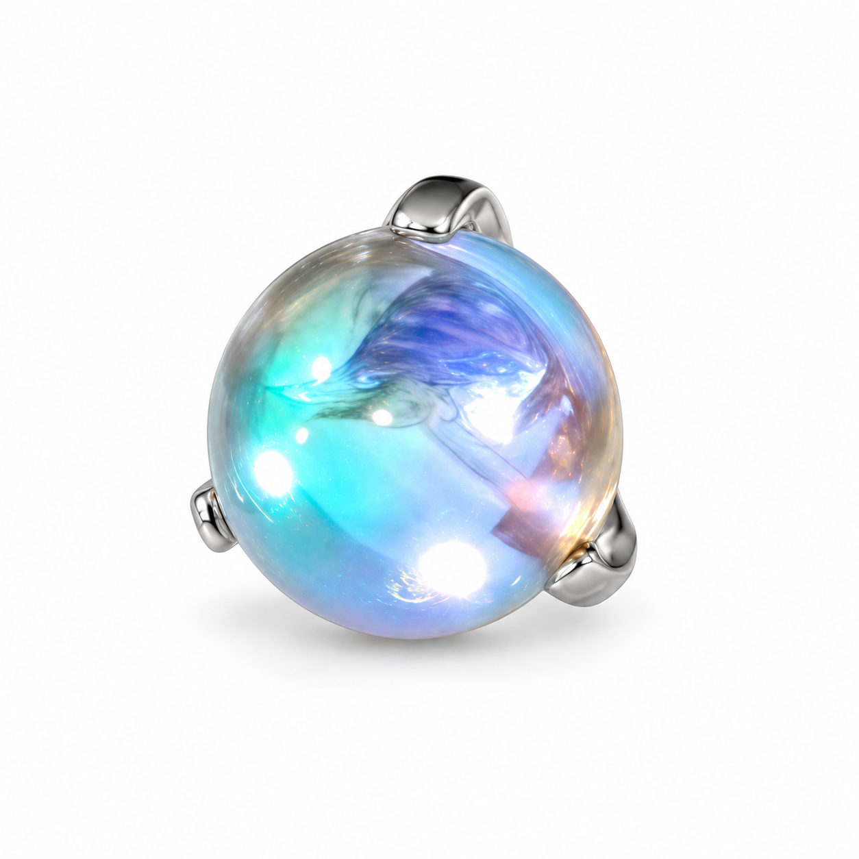 5mm Polished Moonstone Tongue Ball End