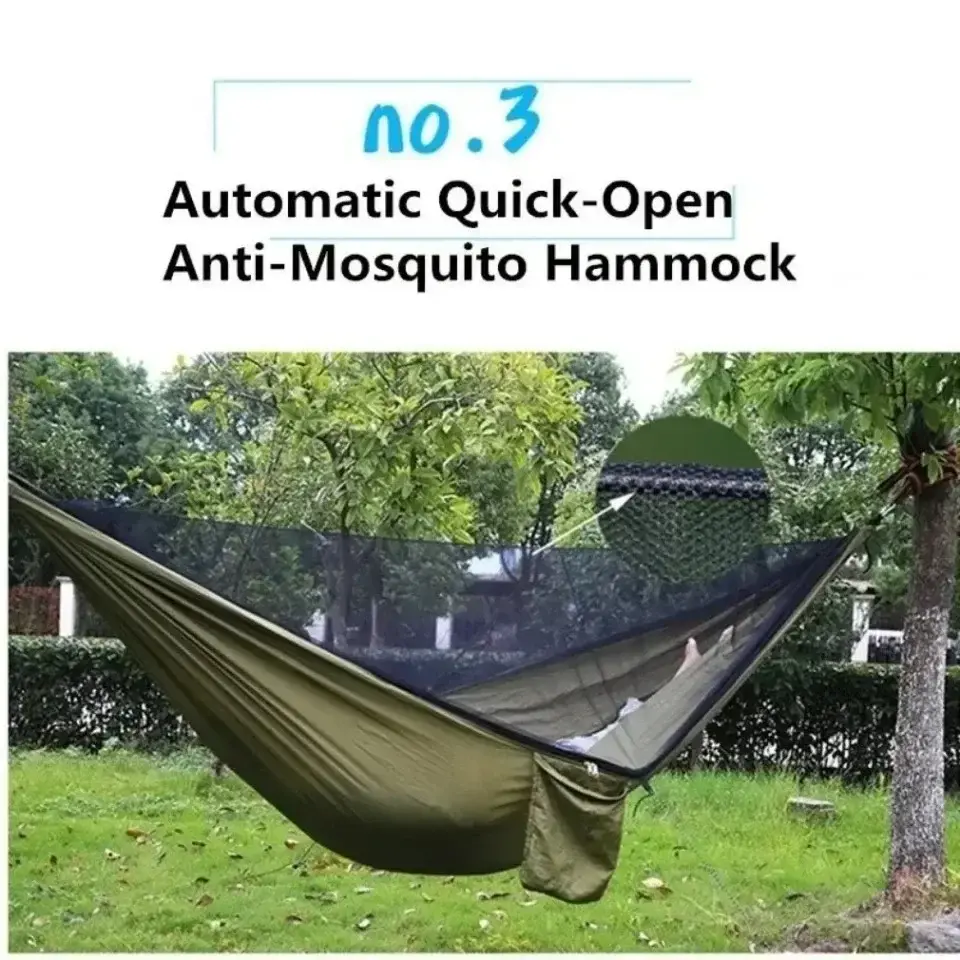 Thumbnail: Reversible Camping Hammock with Mosquito Net