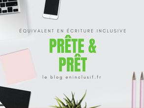 Prête et prêt en écriture inclusive
