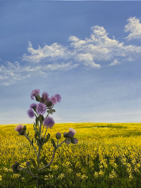 Kathy Kautz Art- Canola Field- Painting- Acrylic