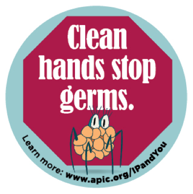 Clean hands stop germs.
