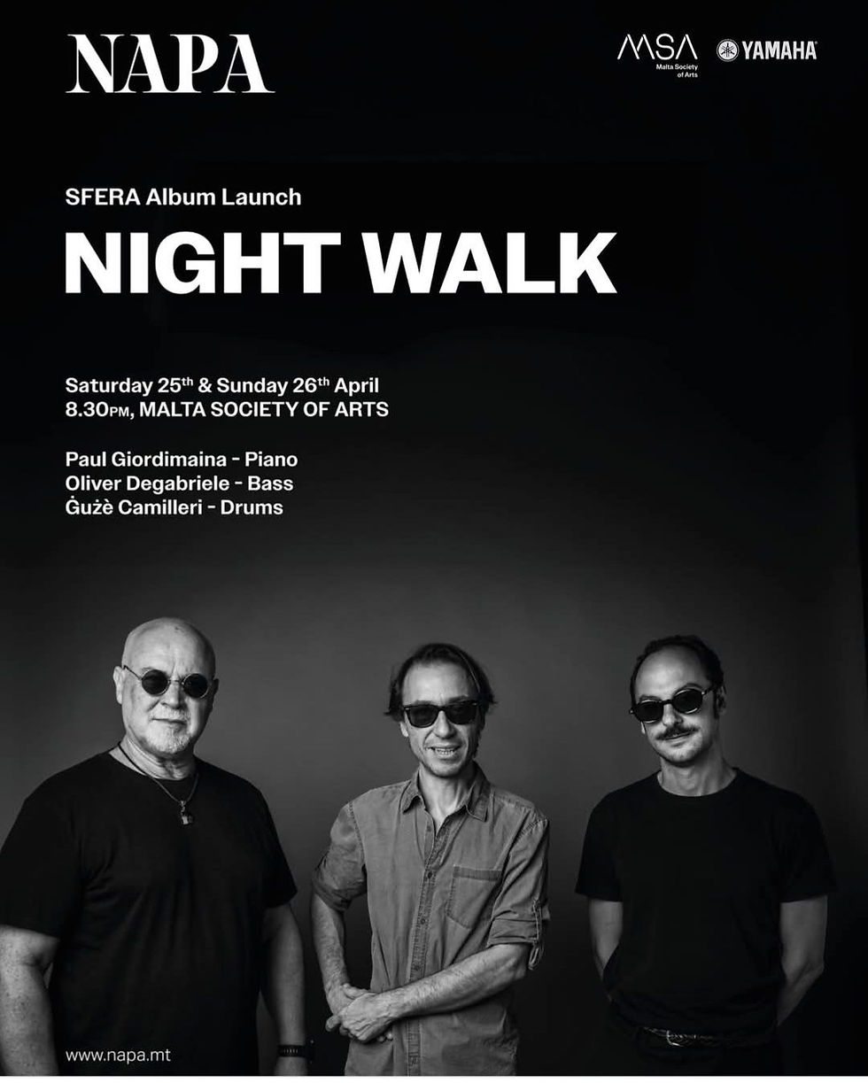 'Night Walk' album launch poster