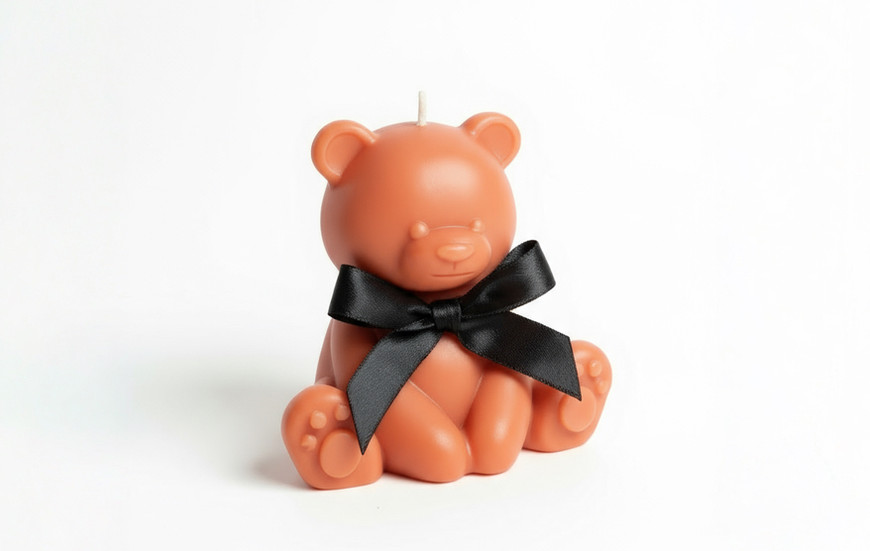 Decorative Brown Bear Candle by Andle, playful bear-shaped design blending fruity and floral scents.