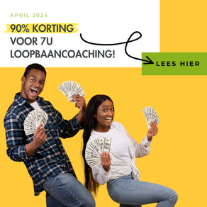 90% KORTING VOOR 7u LOOPBAANCOACHING!