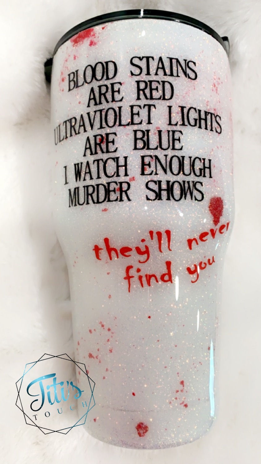 Crime Show Themed Tumbler