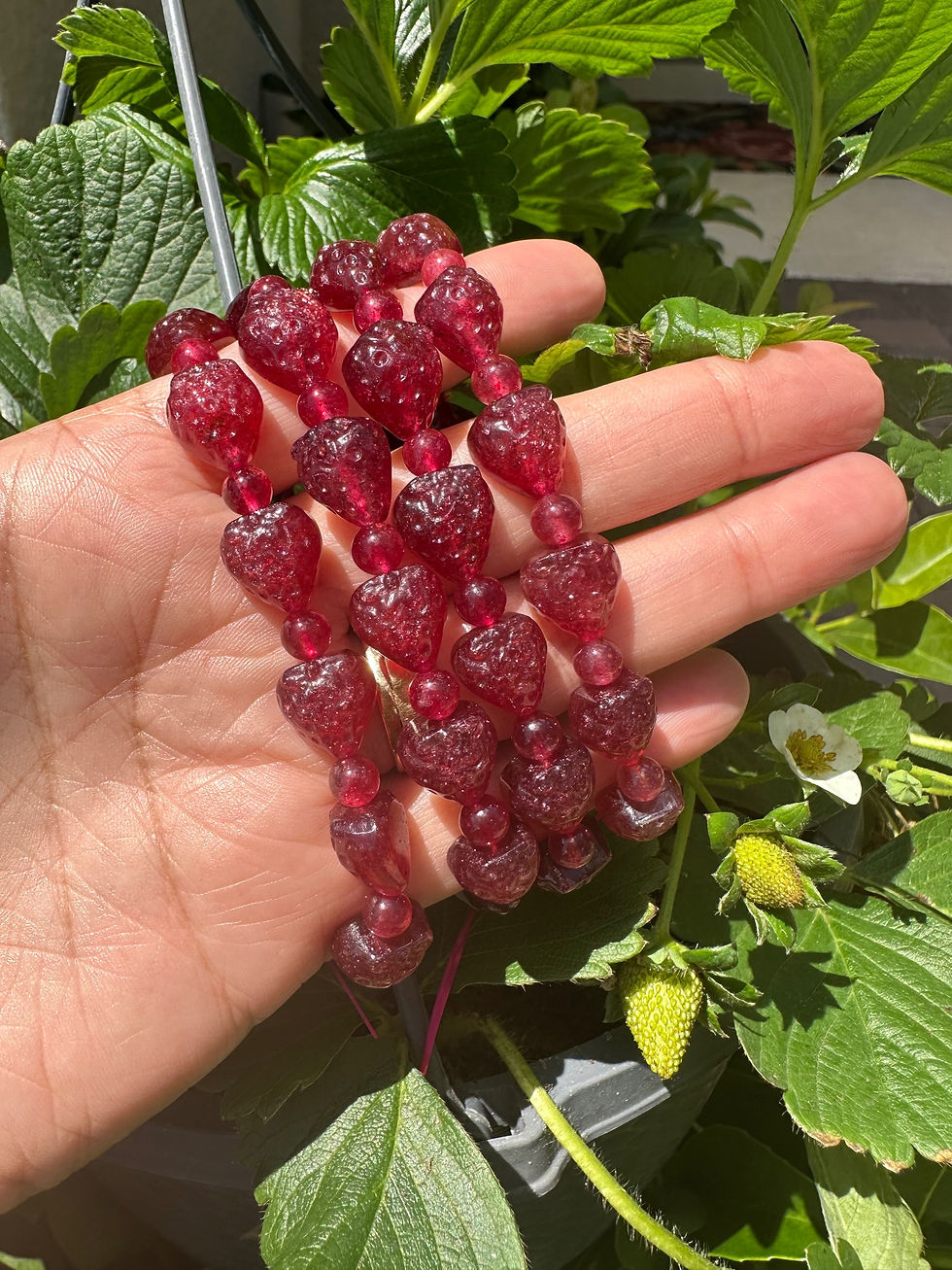 Thumbnail: Strawberry Quartz Strawberry 🍓 Bracelet 