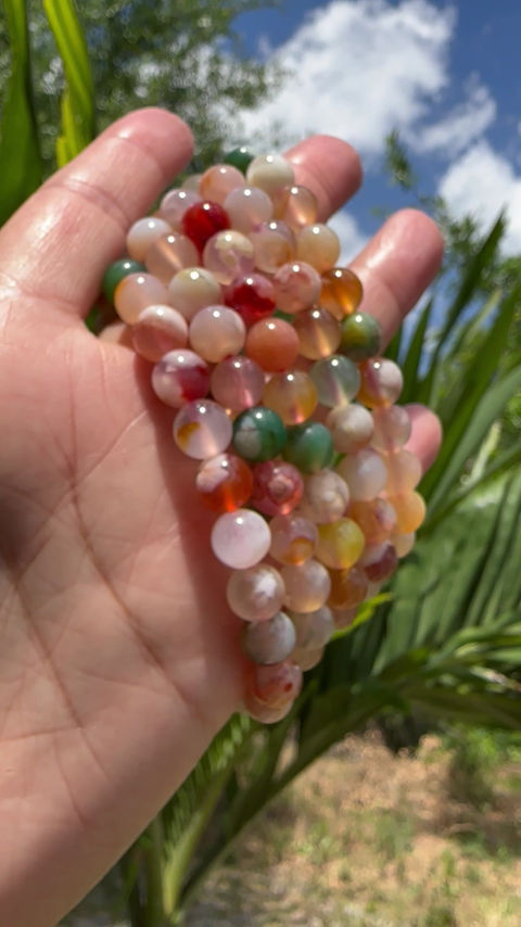 Thumbnail: Flower Agate Bracelet- 8MM