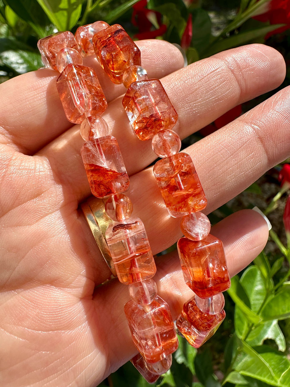 Thumbnail: Fire Quartz (Hematoid Quartz) Bracelet 