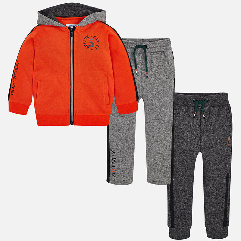 Tuta felpa e 2 pantaloni bambino