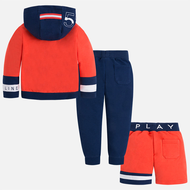 Miniatura: Tuta con cappuccio, pantalone lungo e corto bambino
