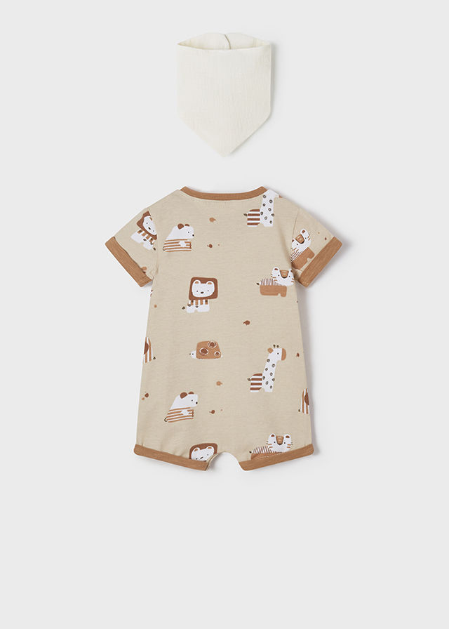 Miniatura: Set 2 pagliaccetti con bandana ECOFRIENDS neonato