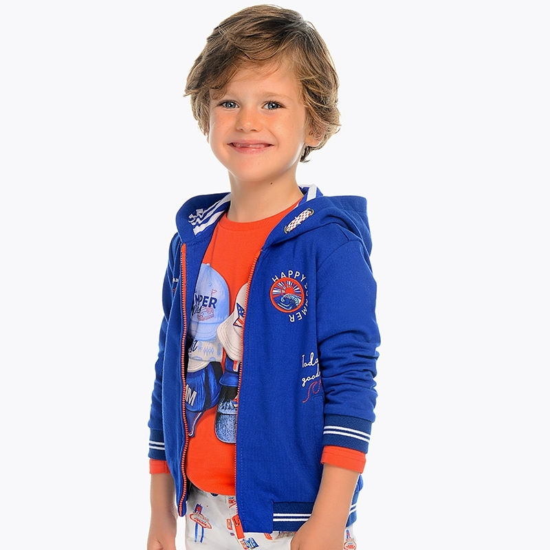 Felpa cappuccio messaggio bambino