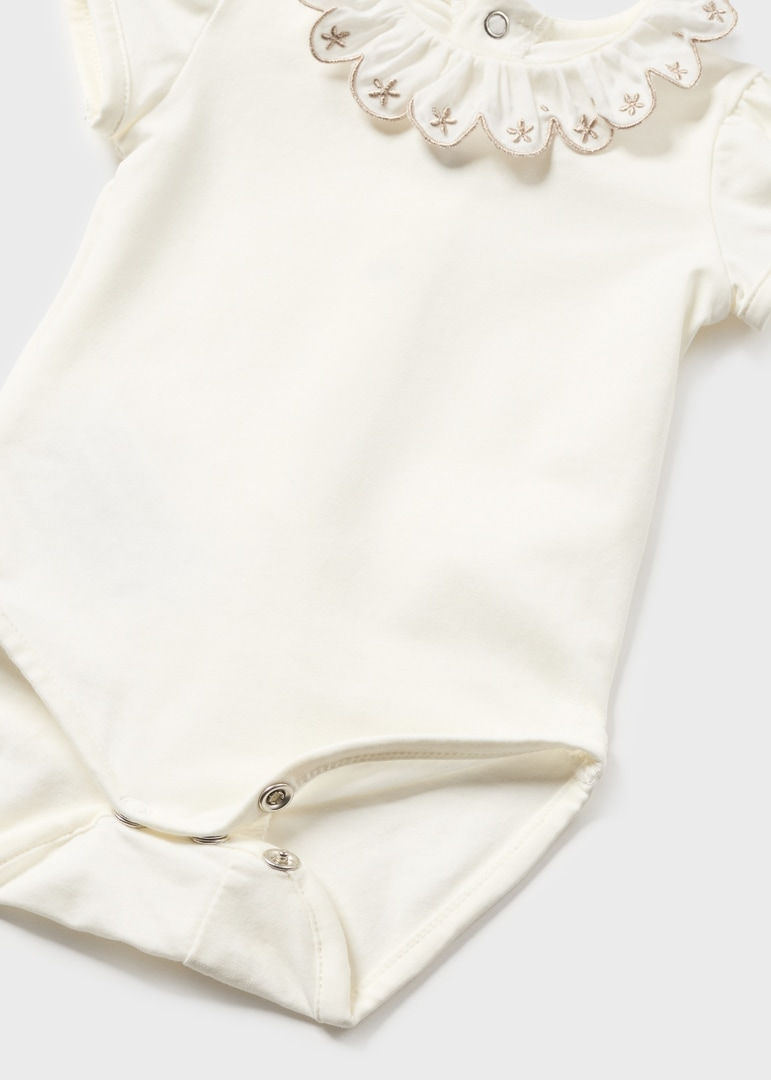 Miniatura: Body colletto cotone sostenibile neonata